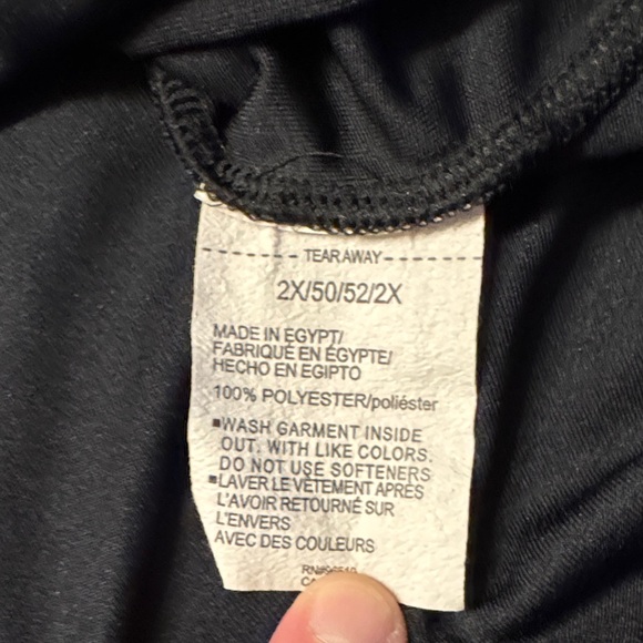 Under Armour Black V-Neck Performance Tee with Vertical Gray Logo - Picture 3 of 3